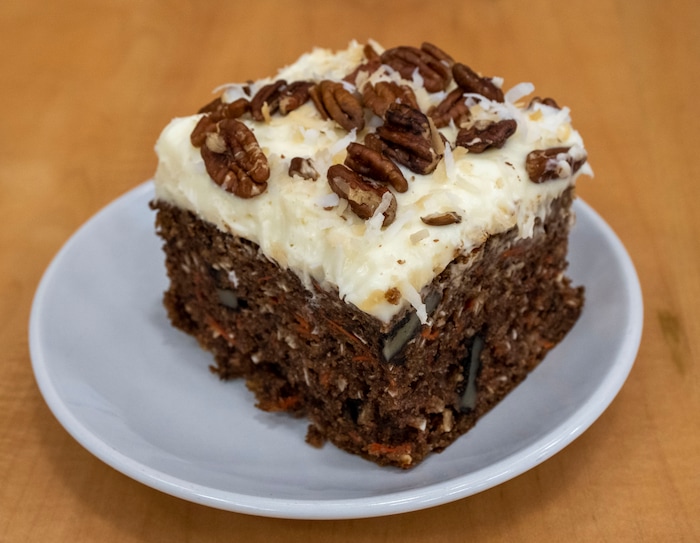 (Rick Egan | The Salt Lake Tribune)  Carrot Cake is a favorite at Sydney's restaurant, in Mantua, on Tuesday, Aug. 17, 2021.